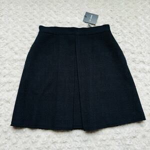 St. John Womens Black Skirt Bonded Textured Tweed K74AC20 Size 4 NEW